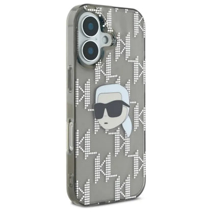 Karl Lagerfeld IML Karl Head Electroplated – dėklas, skirtas „iPhone 16“ (juodas)