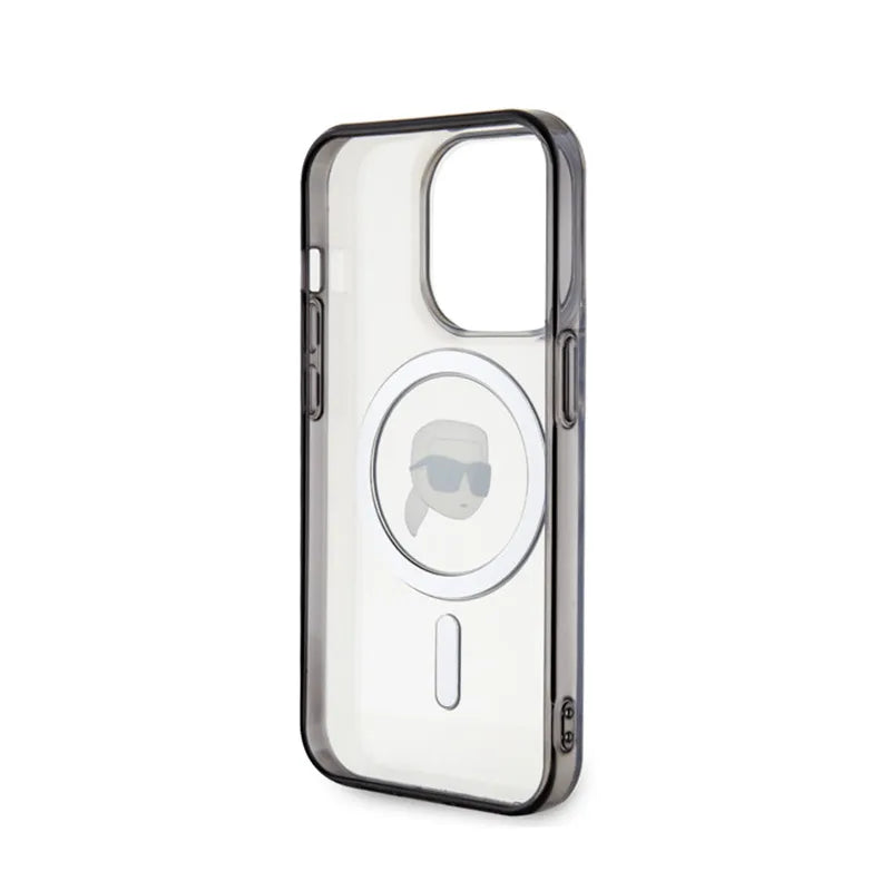 Karl Lagerfeld IML Karl Head MagSafe – dėklas iPhone 15 Pro (skaidrus)
