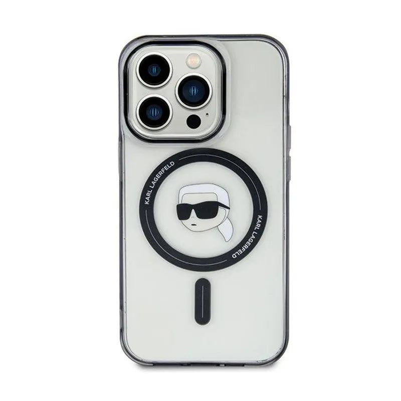 Karl Lagerfeld IML Karl Head MagSafe – iPhone 15 dėklas (skaidrus)