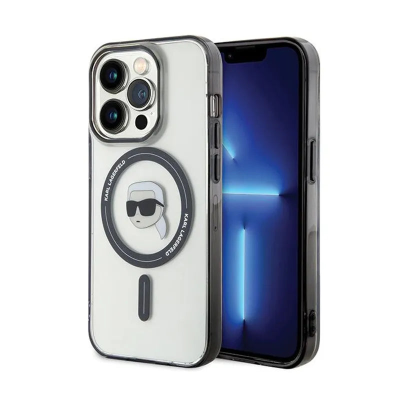 Karl Lagerfeld IML Karl Head MagSafe – iPhone 15 Pro Max dėklas (skaidrus)