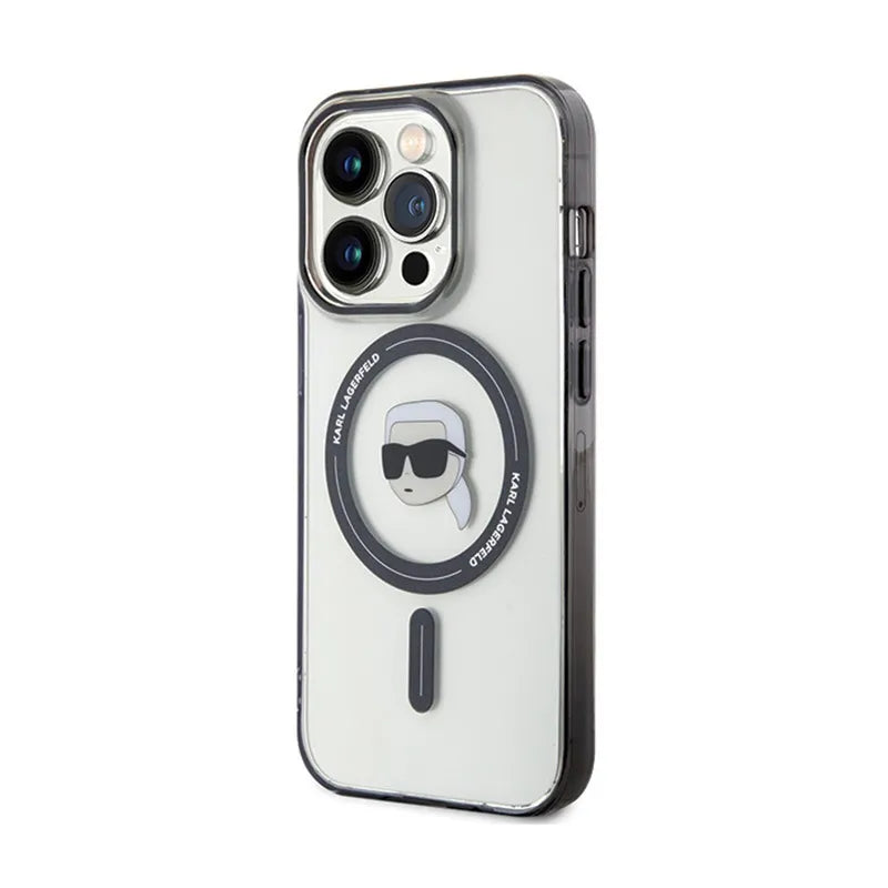 Karl Lagerfeld IML Karl Head MagSafe – iPhone 15 Pro Max dėklas (skaidrus)