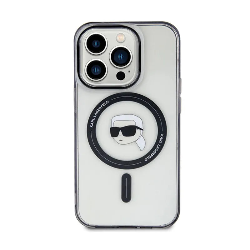 Karl Lagerfeld IML Karl Head MagSafe – iPhone 15 Pro Max dėklas (skaidrus)