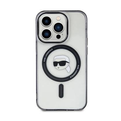 Karl Lagerfeld IML Karl Head MagSafe – iPhone 15 Pro Max dėklas (skaidrus)