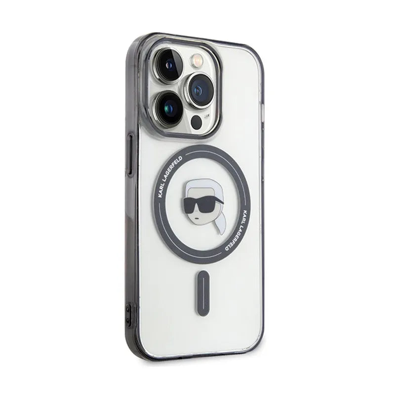 Karl Lagerfeld IML Karl Head MagSafe – iPhone 15 Pro Max dėklas (skaidrus)