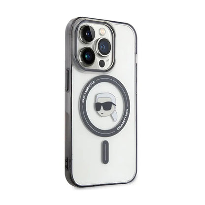 Karl Lagerfeld IML Karl Head MagSafe – iPhone 15 Pro Max dėklas (skaidrus)