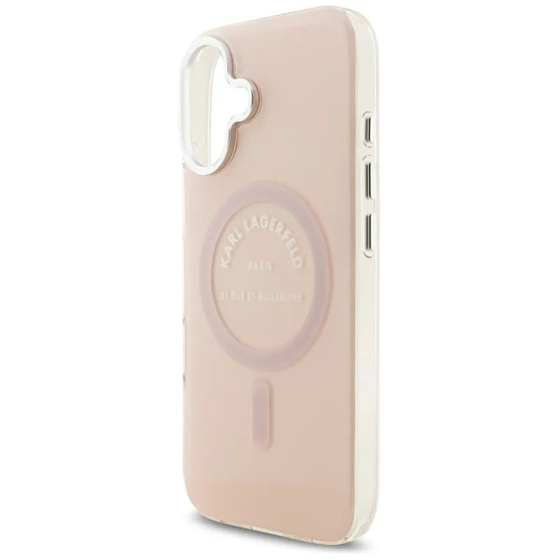 Karl Lagerfeld IML Karl RSG Logo MagSafe - Dėklas, skirtas iPhone 17 (rožinis)