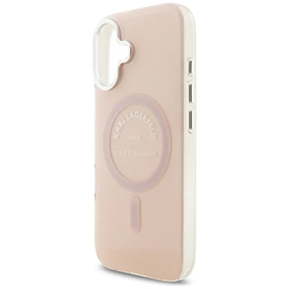 Karl Lagerfeld IML Karl RSG Logo MagSafe - Dėklas, skirtas iPhone 17 (rožinis)