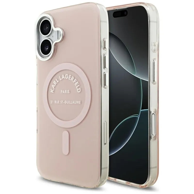 Karl Lagerfeld IML Karl RSG Logo MagSafe - Dėklas, skirtas iPhone 17 (rožinis)