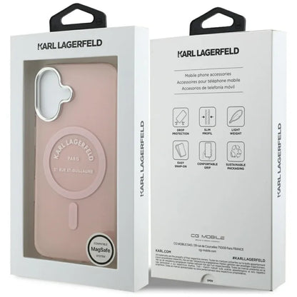 Karl Lagerfeld IML Karl RSG Logo MagSafe - Dėklas, skirtas iPhone 17 (rožinis)