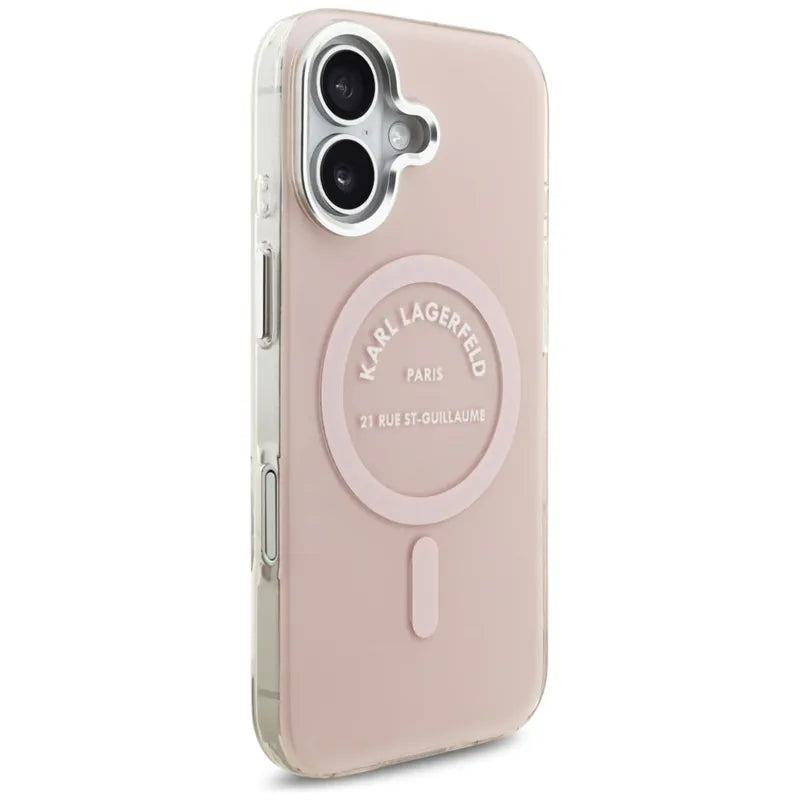 Karl Lagerfeld IML Karl RSG Logo MagSafe - Dėklas, skirtas iPhone 17 (rožinis)