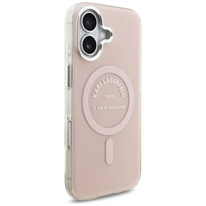 Karl Lagerfeld IML Karl RSG Logo MagSafe - Dėklas, skirtas iPhone 17 (rožinis)