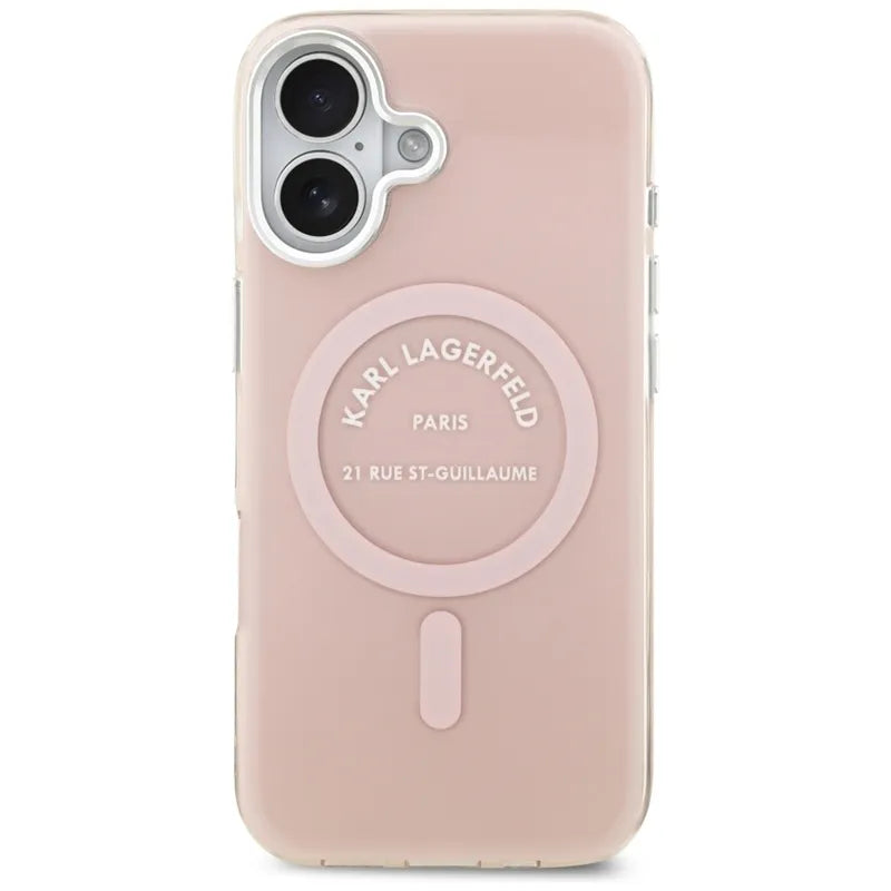 Karl Lagerfeld IML Karl RSG Logo MagSafe - Dėklas, skirtas iPhone 17 (rožinis)