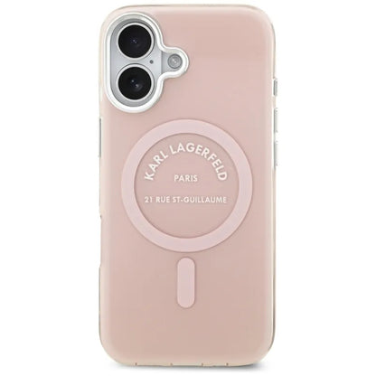 Karl Lagerfeld IML Karl RSG Logo MagSafe - Dėklas, skirtas iPhone 17 (rožinis)