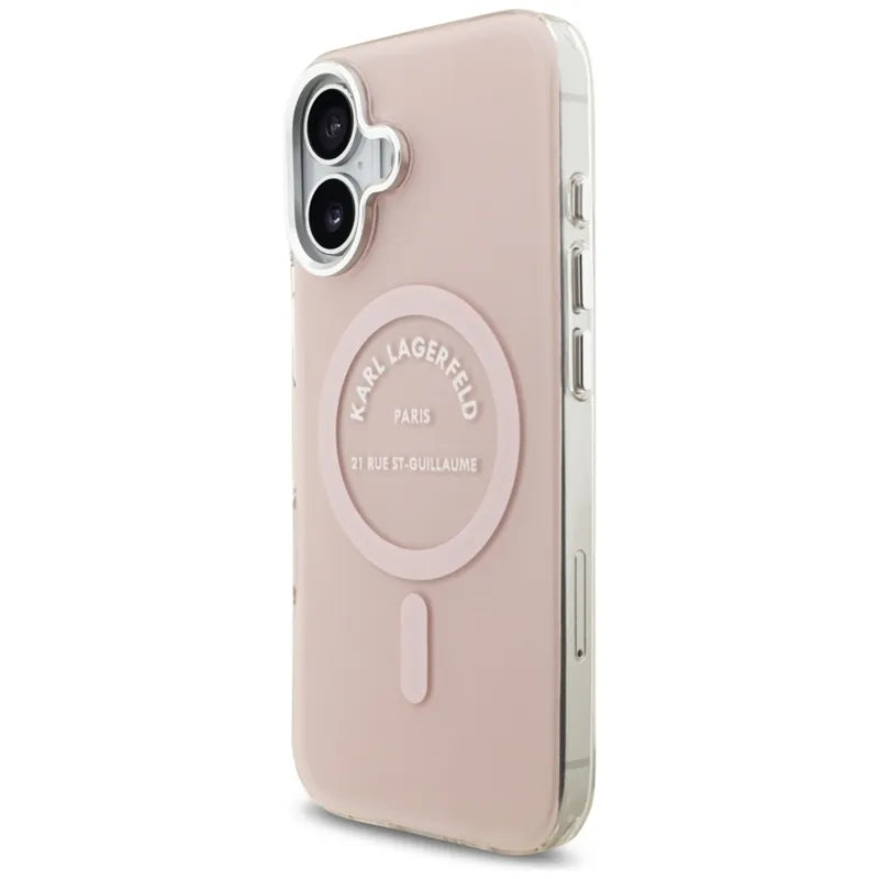 Karl Lagerfeld IML Karl RSG Logo MagSafe - Dėklas, skirtas iPhone 17 (rožinis)