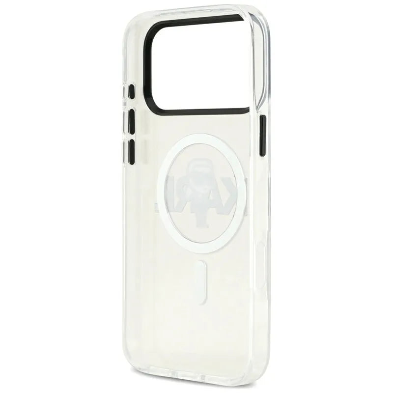 Karl Lagerfeld IML Karl Sketch Logo MagSafe dėklas iPhone 17 Pro Max (Skaidrus)