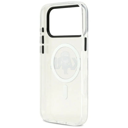 Karl Lagerfeld IML Karl Sketch Logo MagSafe dėklas iPhone 17 Pro Max (Skaidrus)