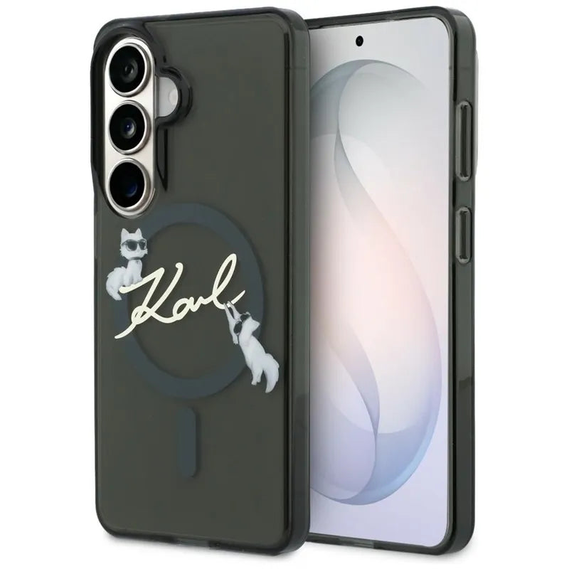 Karl Lagerfeld IML KC Script MagSafe dėklas - Samsung Galaxy S26+ (Juodas)