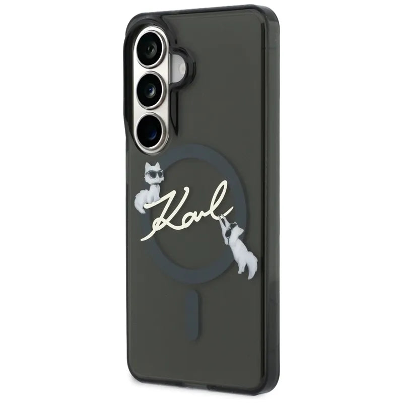 Karl Lagerfeld IML KC Script MagSafe dėklas - Samsung Galaxy S26+ (Juodas)
