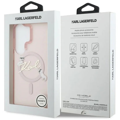 Karl Lagerfeld IML KC Script MagSafe dėklas - Samsung Galaxy S26 Ultra (Rožinis)