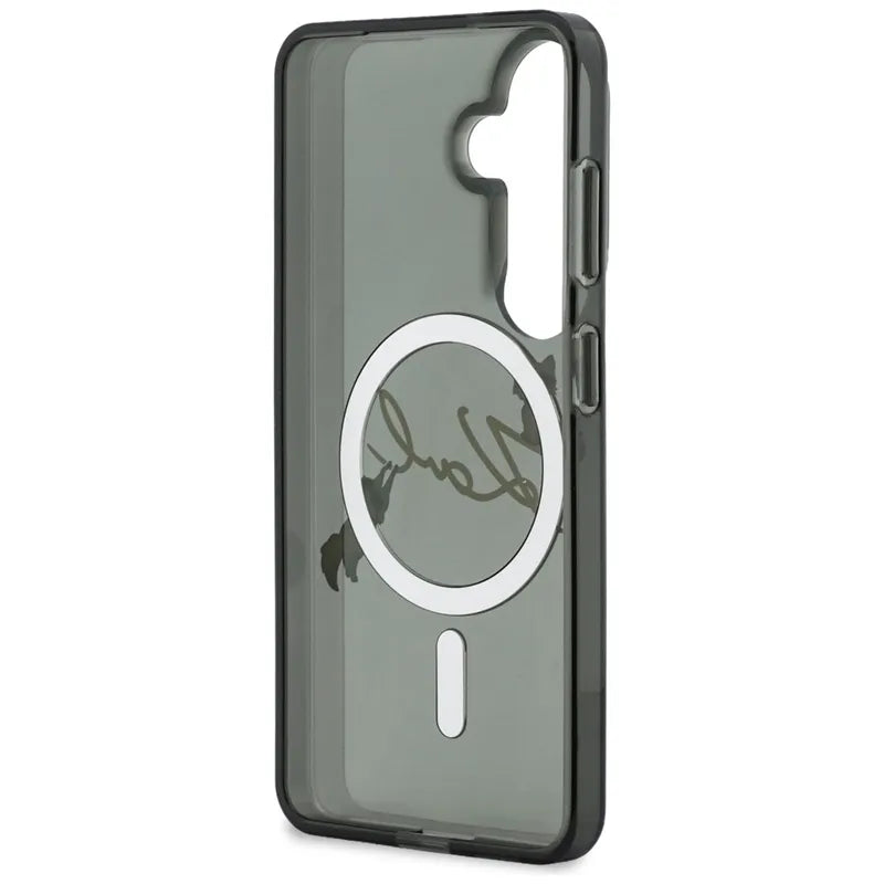 Karl Lagerfeld IML KC Script MagSafe - Samsung Galaxy S26 dėklas (juodas)