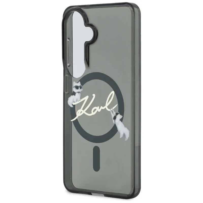 Karl Lagerfeld IML KC Script MagSafe - Samsung Galaxy S26 dėklas (juodas)