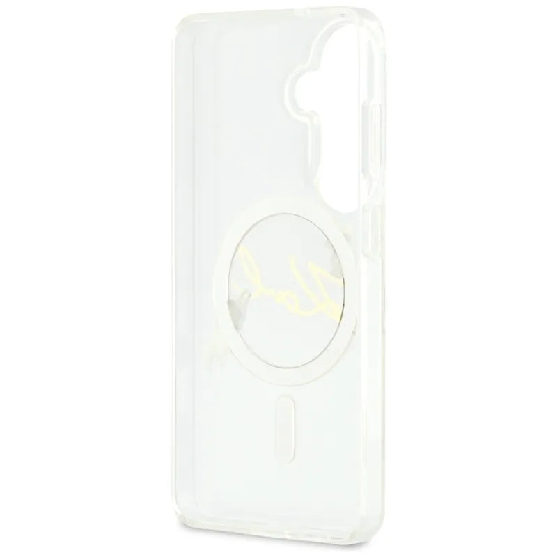 Karl Lagerfeld IML KC Script MagSafe - Samsung Galaxy S26 dėklas (Skaidrus)