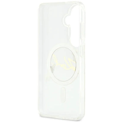 Karl Lagerfeld IML KC Script MagSafe - Samsung Galaxy S26 dėklas (Skaidrus)