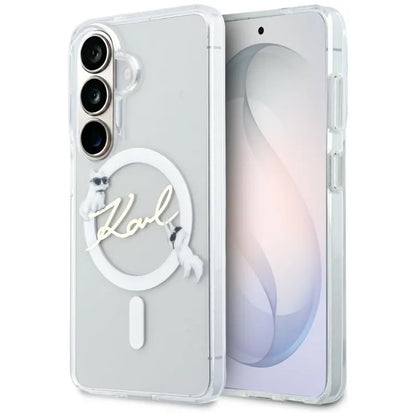 Karl Lagerfeld IML KC Script MagSafe - Samsung Galaxy S26+ dėklas (skaidrus)