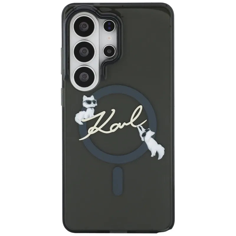Karl Lagerfeld IML KC Script MagSafe - Samsung Galaxy S26 Ultra dėklas (juodas)