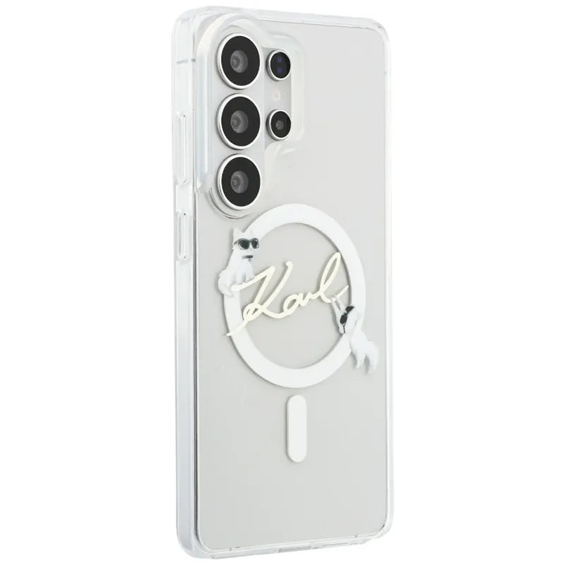Karl Lagerfeld IML KC Script MagSafe - Samsung Galaxy S26 Ultra dėklas (Skaidrus)