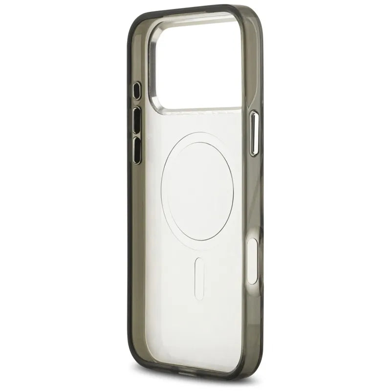 Karl Lagerfeld IML Leopardinis raštas MagSafe dėklas, skirtas iPhone 17 Pro Max (rudas)