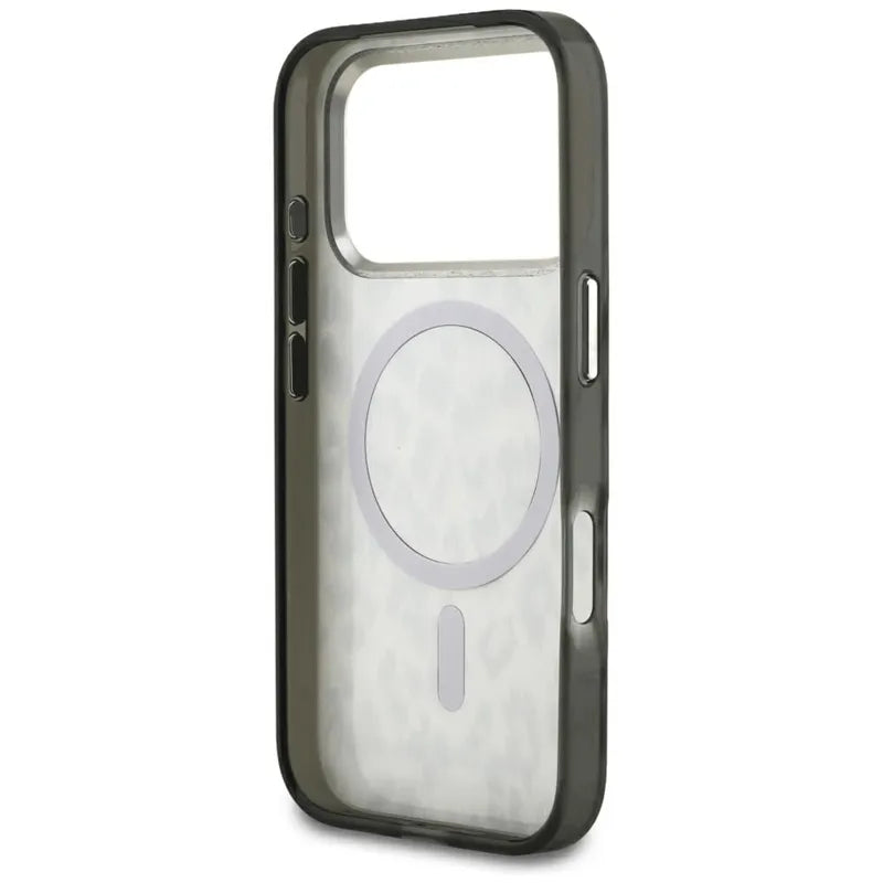 Karl Lagerfeld IML Leopardo rašto MagSafe dėklas iPhone 17 Pro (ruda)