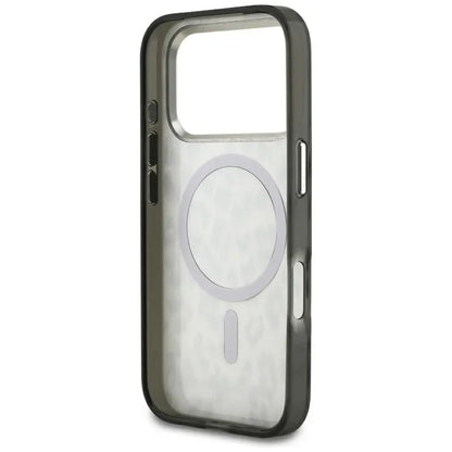 Karl Lagerfeld IML Leopardo rašto MagSafe dėklas iPhone 17 Pro (ruda)