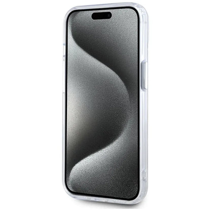 Karl Lagerfeld IML Metal Karl Head MagSafe – Dėklas, skirtas „iPhone 15“ (baltas)