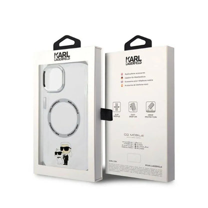 Karl Lagerfeld IML NFT Karl & Choupette MagSafe – Dėklas iPhone 14 Plus (skaidrus)