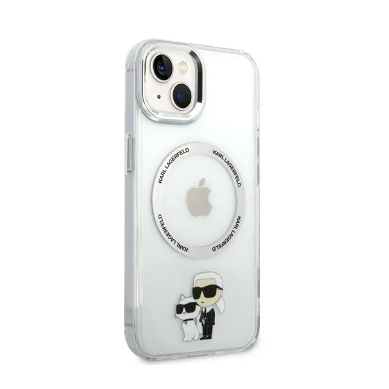Karl Lagerfeld IML NFT Karl & Choupette MagSafe – Dėklas iPhone 14 Plus (skaidrus)