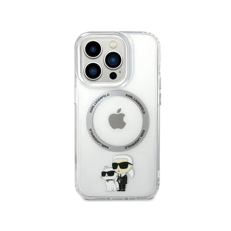 Karl Lagerfeld IML NFT Karl & Choupette MagSafe - Dėklas, skirtas iPhone 13 Pro (Skaidrus)