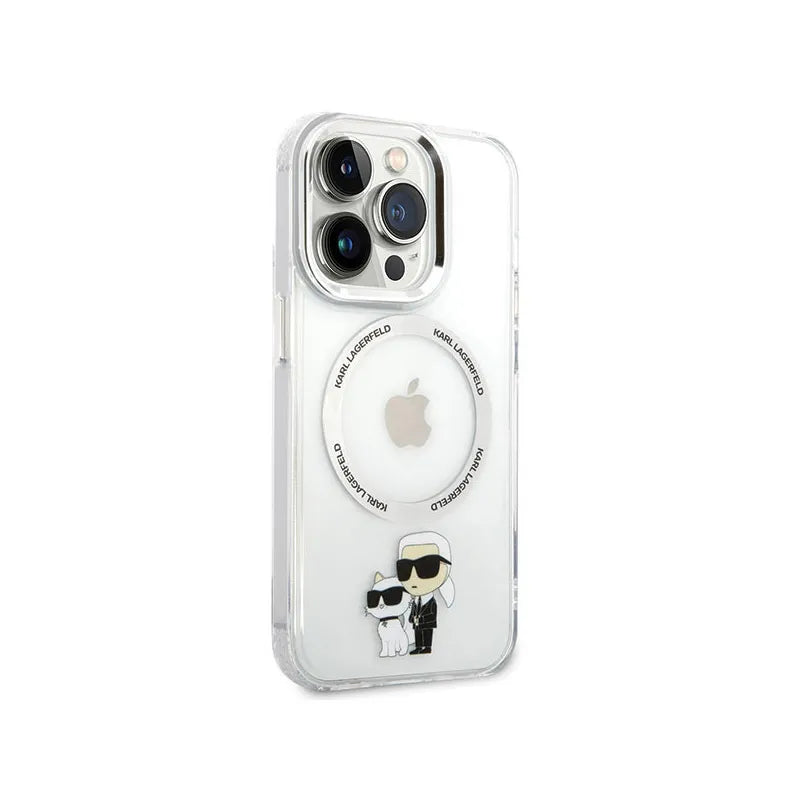 Karl Lagerfeld IML NFT Karl & Choupette MagSafe - Dėklas, skirtas iPhone 13 Pro (Skaidrus)