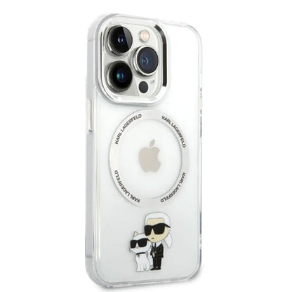 Karl Lagerfeld IML NFT Karl & Choupette MagSafe - Dėklas, skirtas „iPhone 14 Pro“ (skaidrus)