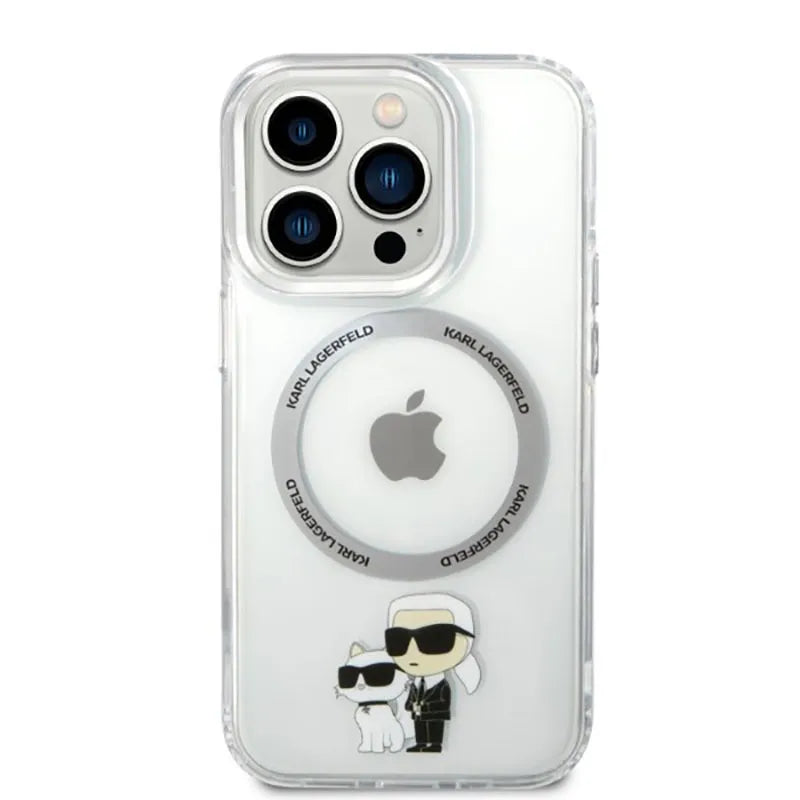 Karl Lagerfeld IML NFT Karl & Choupette MagSafe - Dėklas, skirtas „iPhone 14 Pro“ (skaidrus)