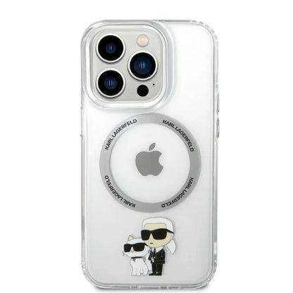 Karl Lagerfeld IML NFT Karl & Choupette MagSafe - Dėklas, skirtas „iPhone 14 Pro“ (skaidrus)