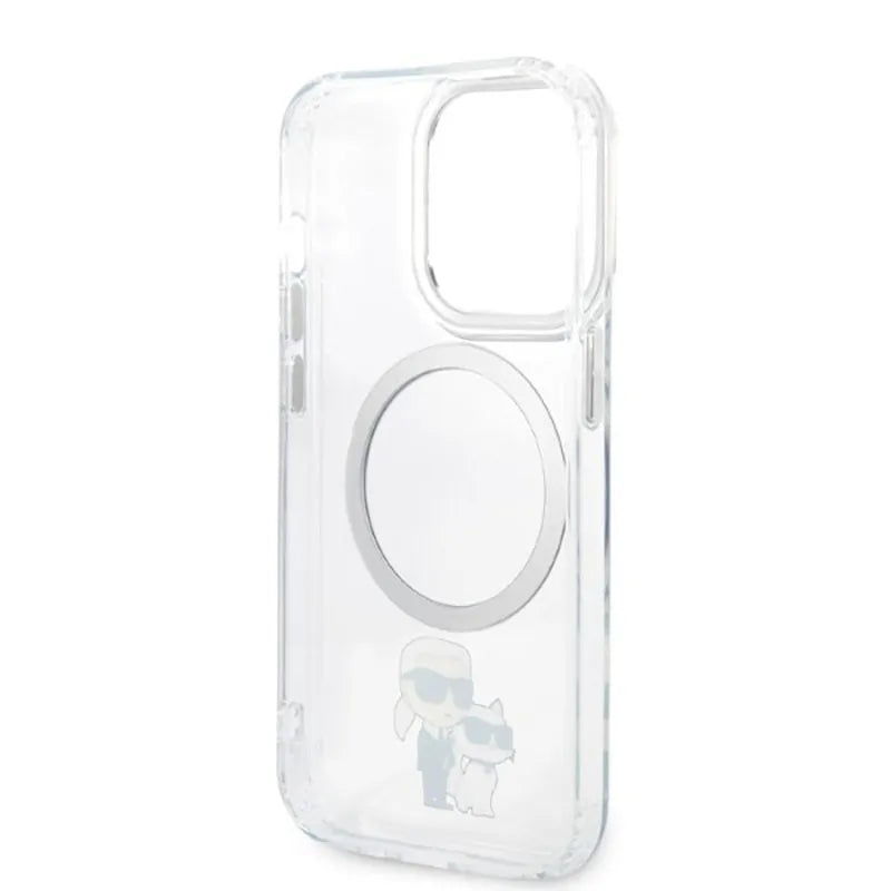 Karl Lagerfeld IML NFT Karl & Choupette MagSafe - Dėklas, skirtas „iPhone 14 Pro“ (skaidrus)