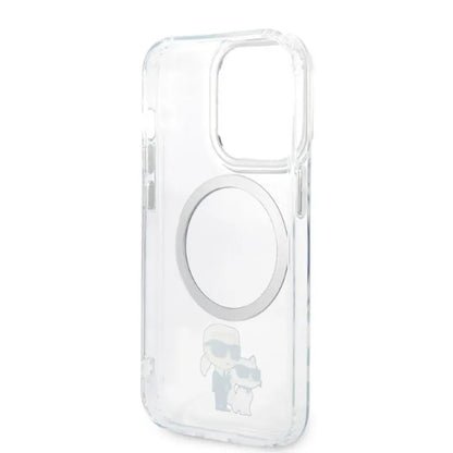 Karl Lagerfeld IML NFT Karl & Choupette MagSafe - Dėklas, skirtas „iPhone 14 Pro“ (skaidrus)