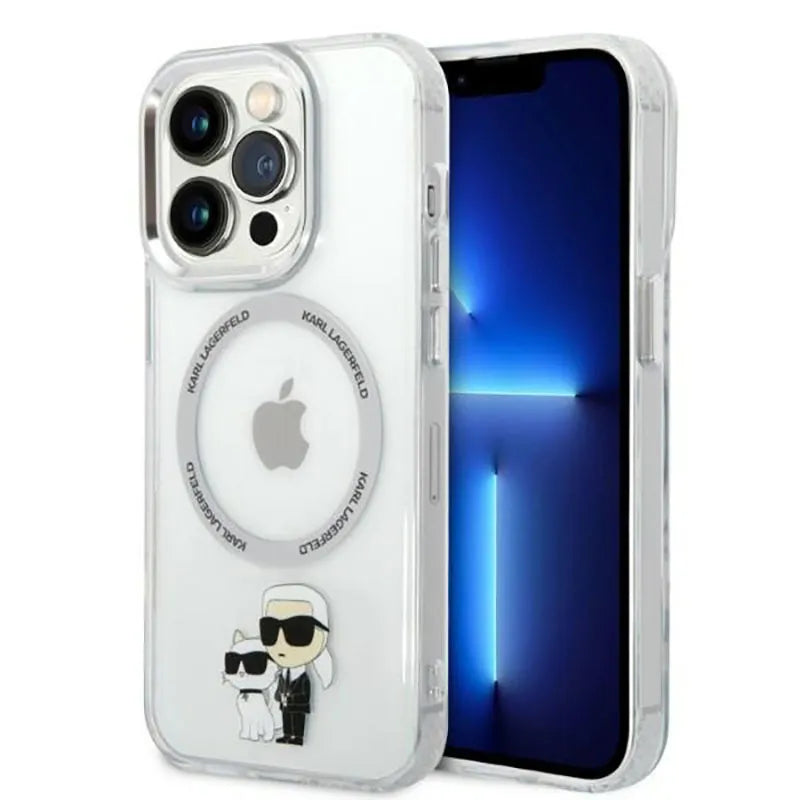 Karl Lagerfeld IML NFT Karl & Choupette MagSafe - Dėklas, skirtas „iPhone 14 Pro“ (skaidrus)