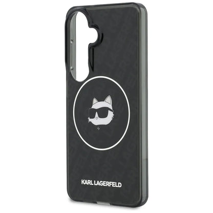 Karl Lagerfeld IML Pasikartota Choupette MagSafe - Samsung Galaxy S26 dėklas (juodas)