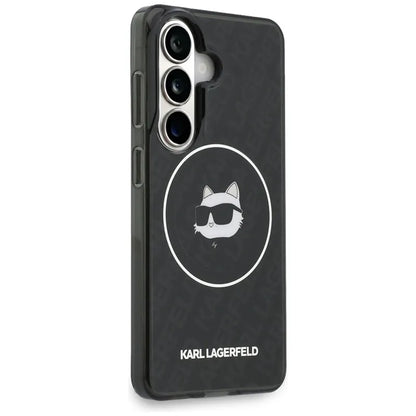 Karl Lagerfeld IML Pasikartota Choupette MagSafe - Samsung Galaxy S26 dėklas (juodas)