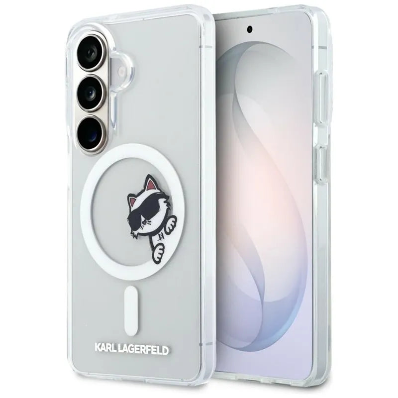 Karl Lagerfeld IML Peekaboo Choupette MagSafe dėklas - Samsung Galaxy S26 dėklas (Skaidrus)
