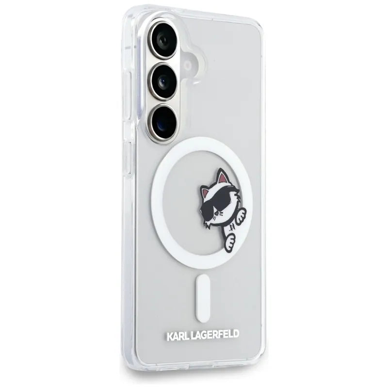 Karl Lagerfeld IML Peekaboo Choupette MagSafe dėklas - Samsung Galaxy S26 dėklas (Skaidrus)