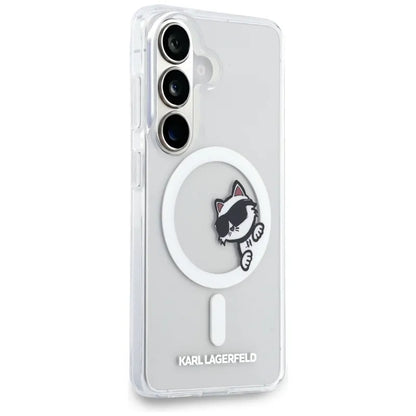 Karl Lagerfeld IML Peekaboo Choupette MagSafe dėklas - Samsung Galaxy S26 dėklas (Skaidrus)