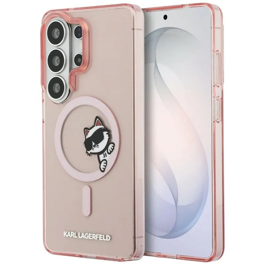 Karl Lagerfeld IML Peekaboo Choupette MagSafe dėklas - Samsung Galaxy S26 Ultra (Rožinė)